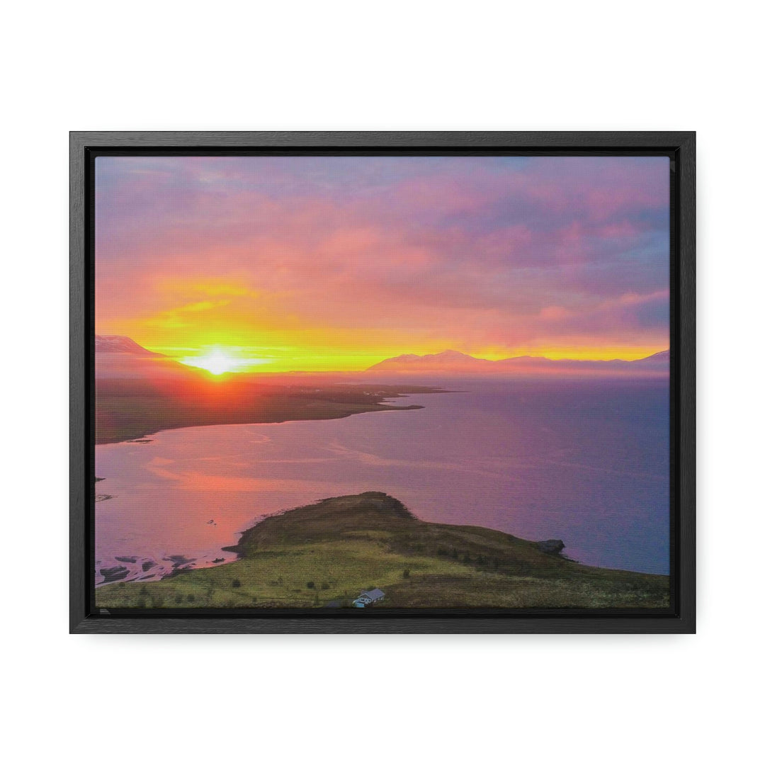 Sunset Over the Fjord Part 1 - Canvas with Frame