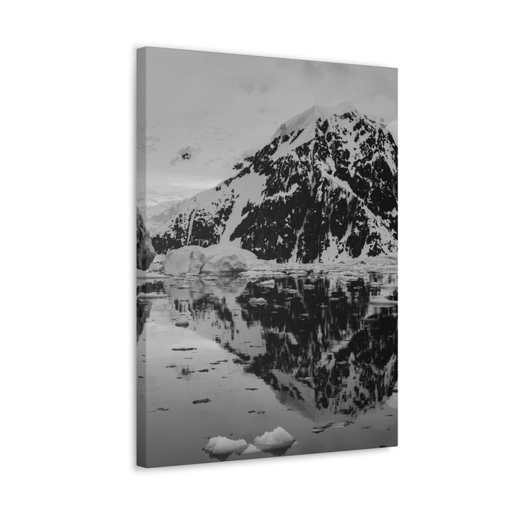 Reflected Calm in Black and White - Canvas