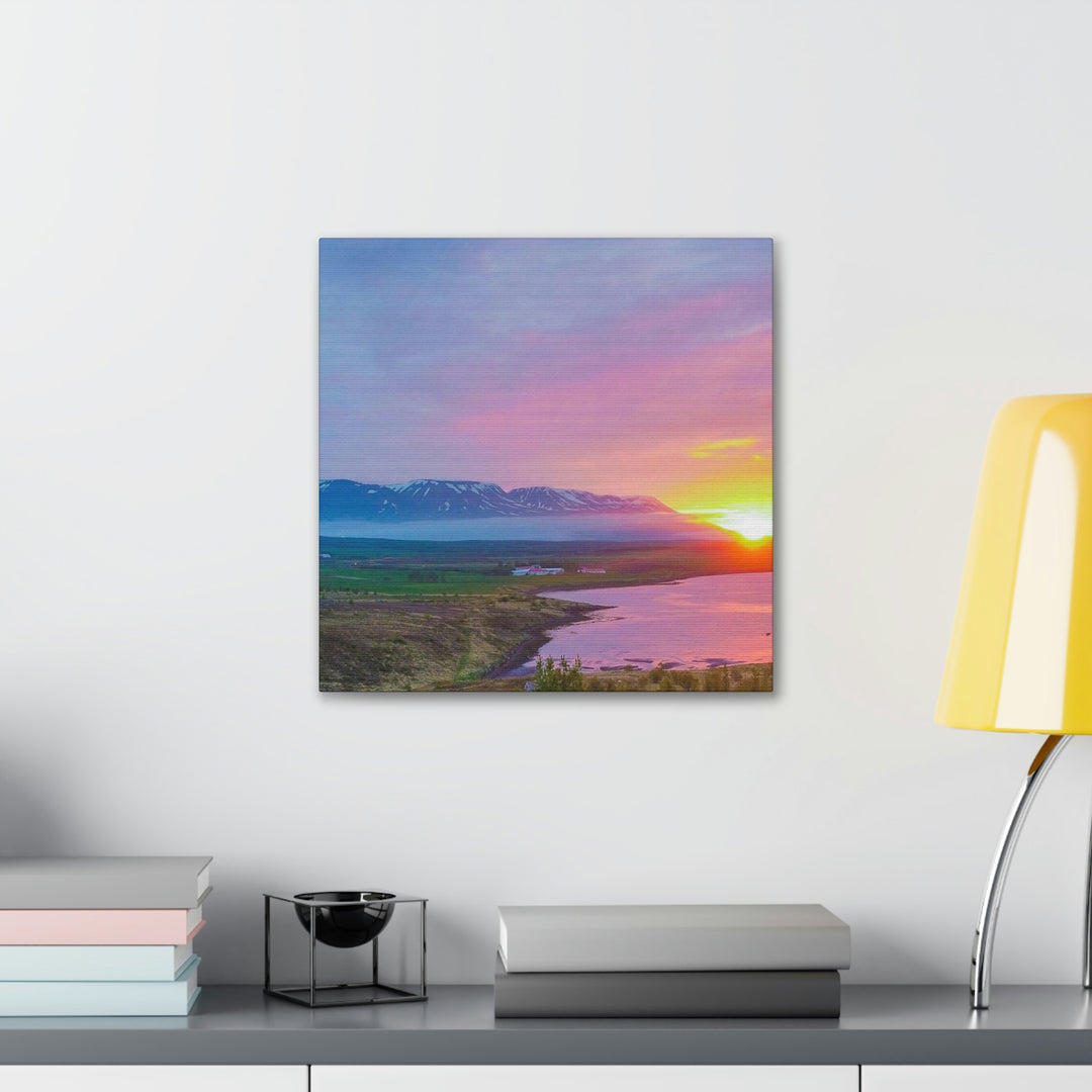 Sunset Over the Fjord Part 2 - Canvas