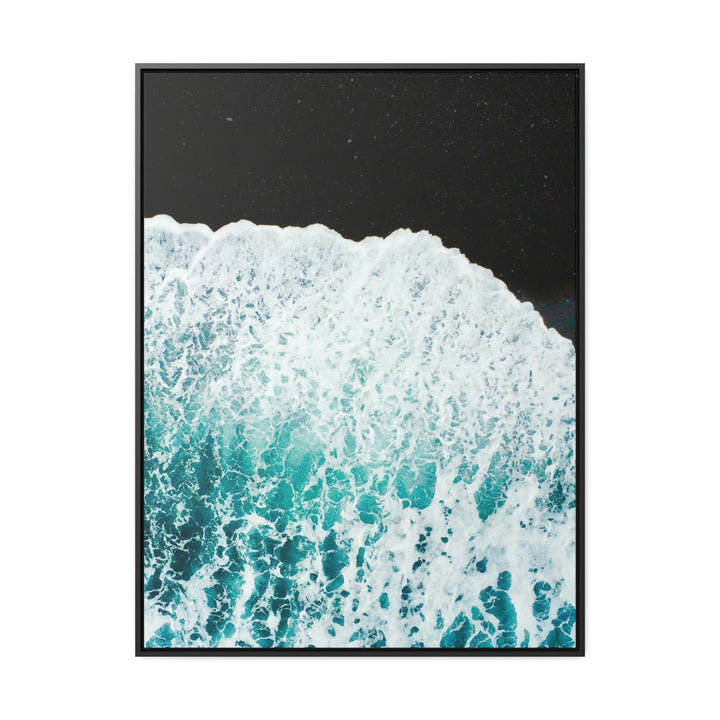 A Wave on Volcanic Sand - Canvas with Frame