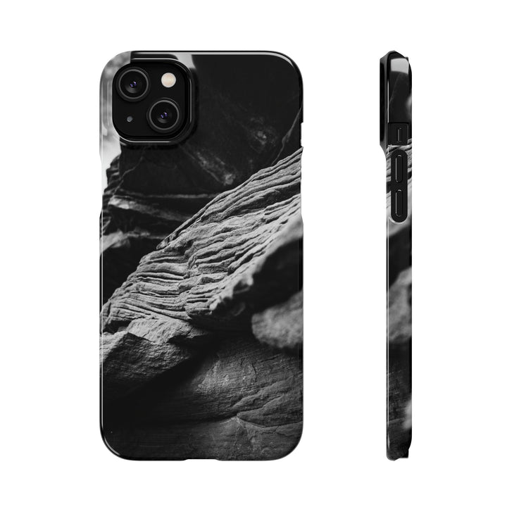 Layers of Rock in Black and White - Phone Case