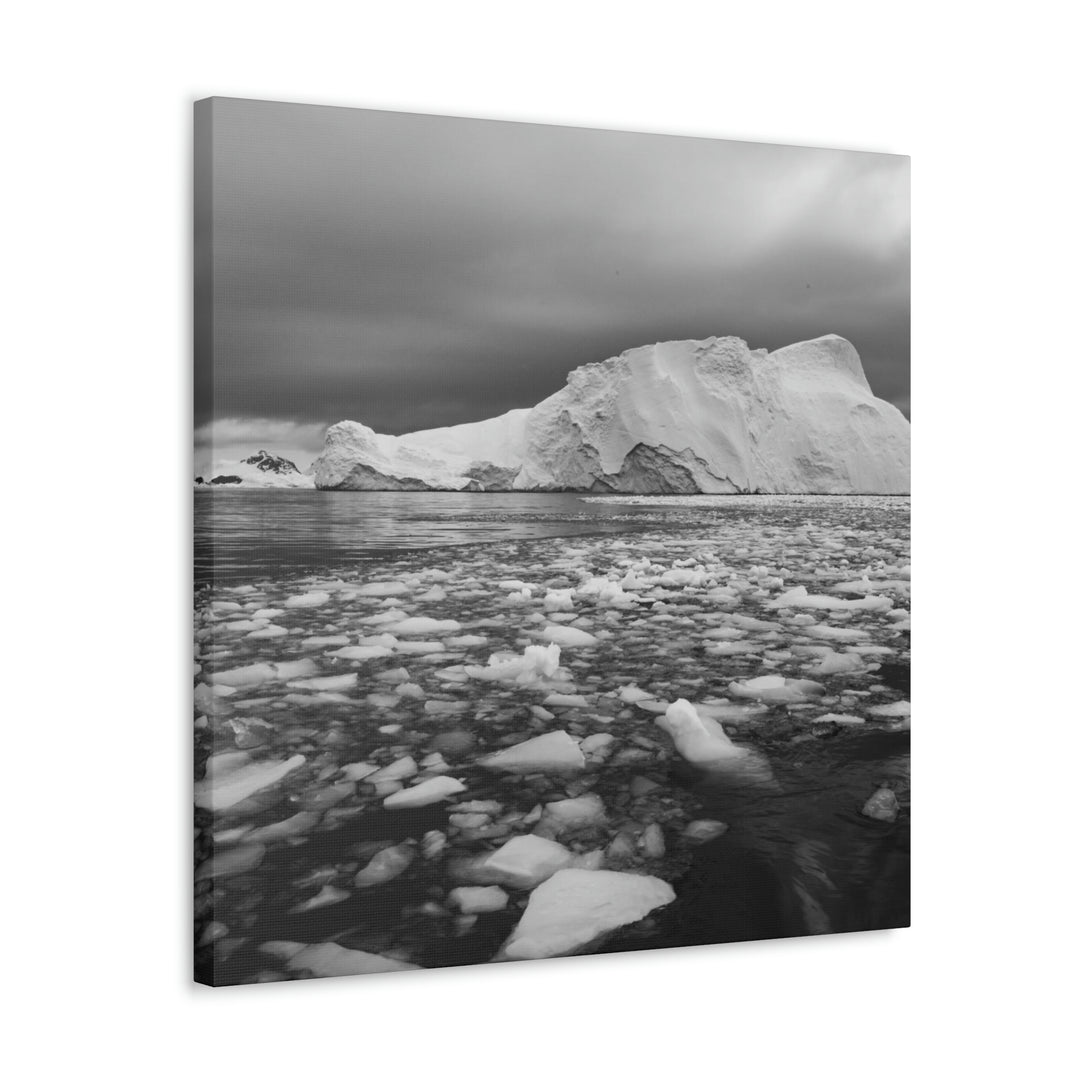 Lane of Ice In Black and White - Canvas