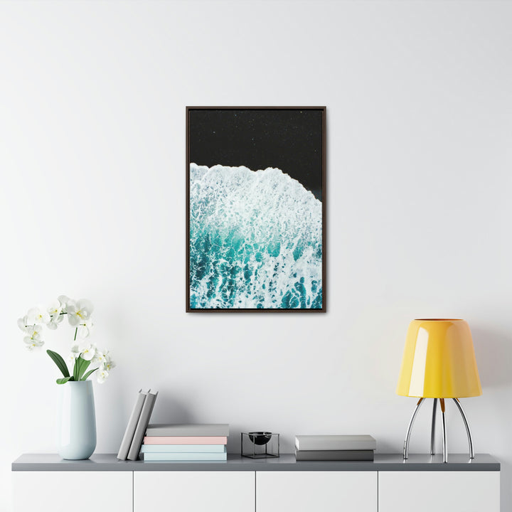 A Wave on Volcanic Sand - Canvas with Frame