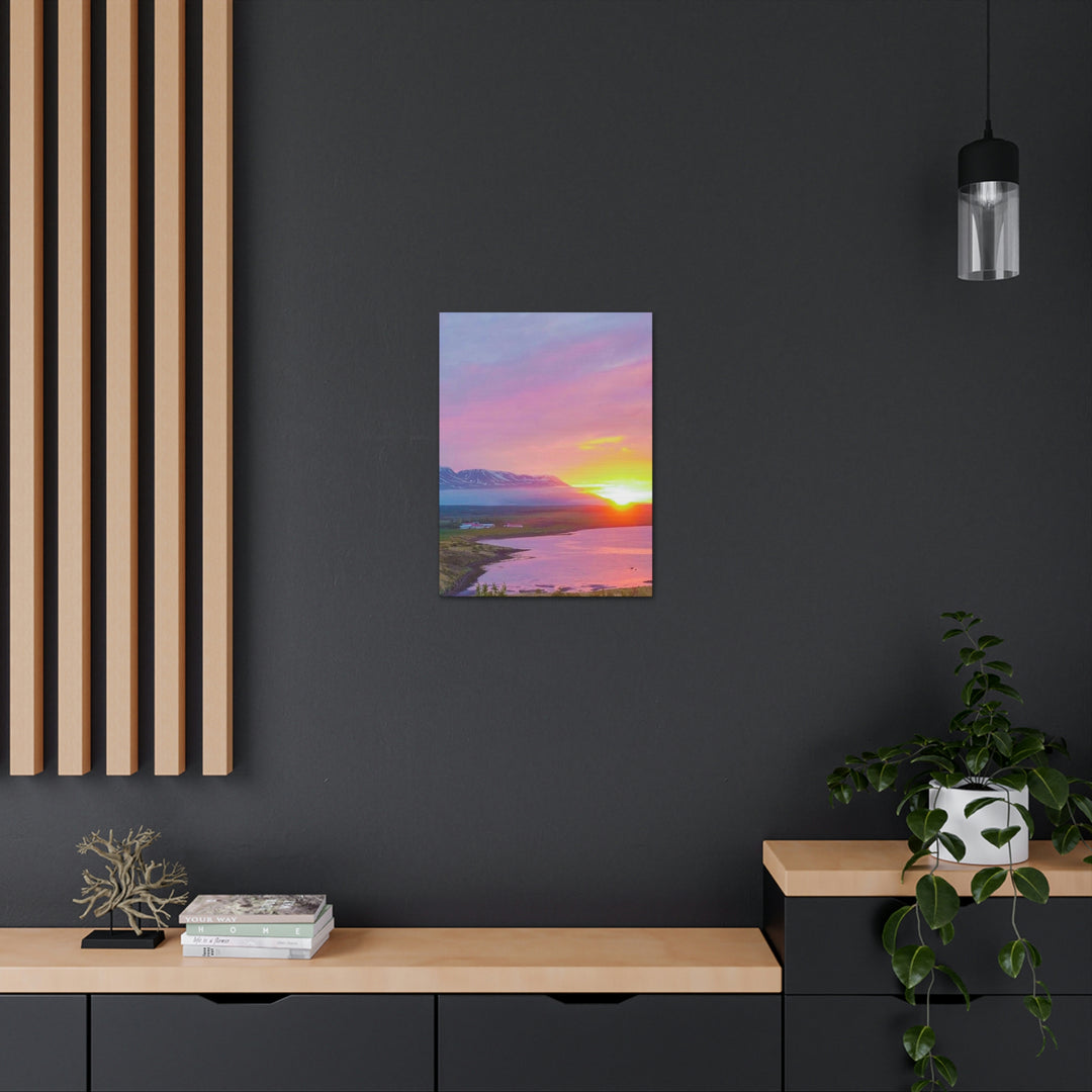 Sunset Over the Fjord Part 2 - Canvas