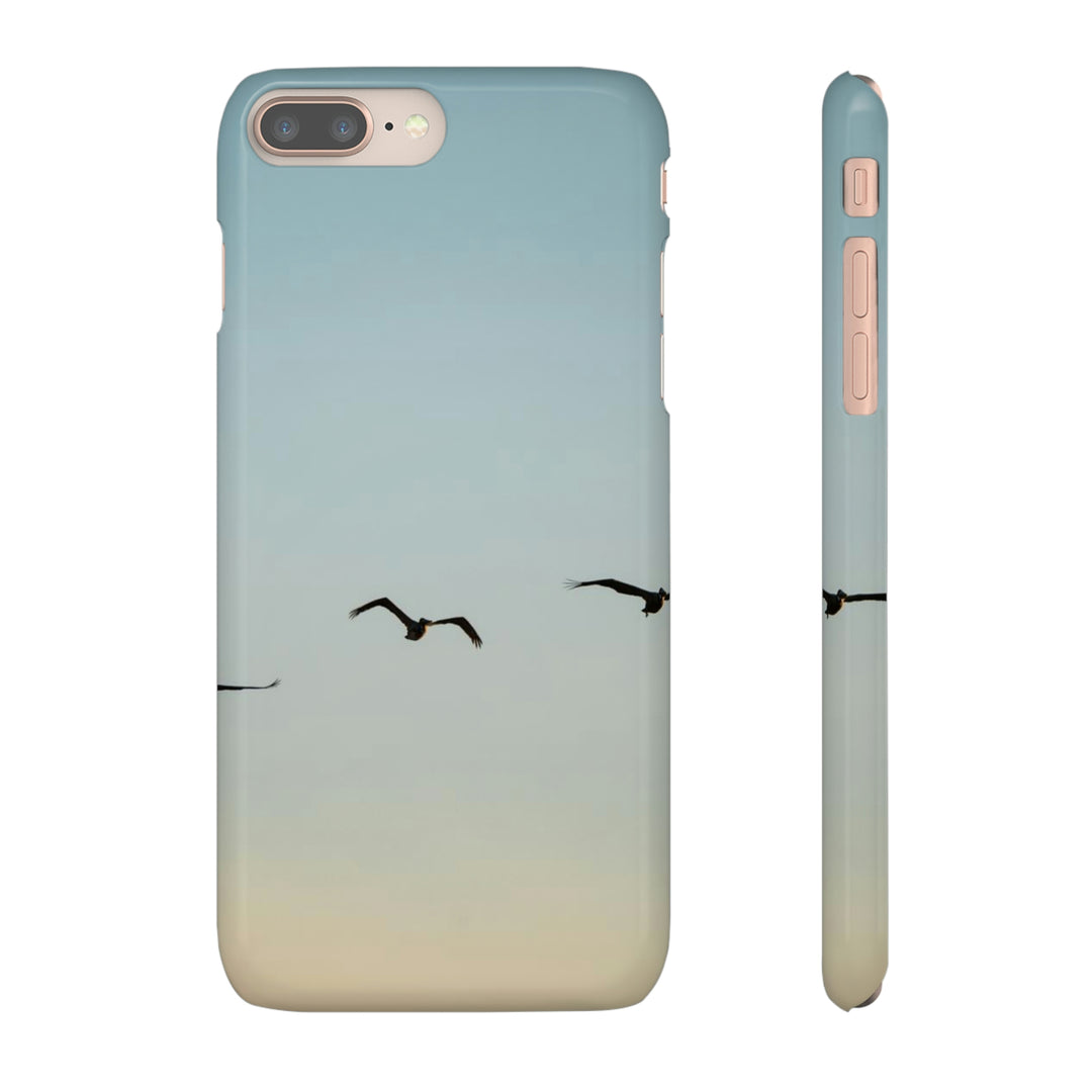 Brown Pelicans in Flight - Phone Case