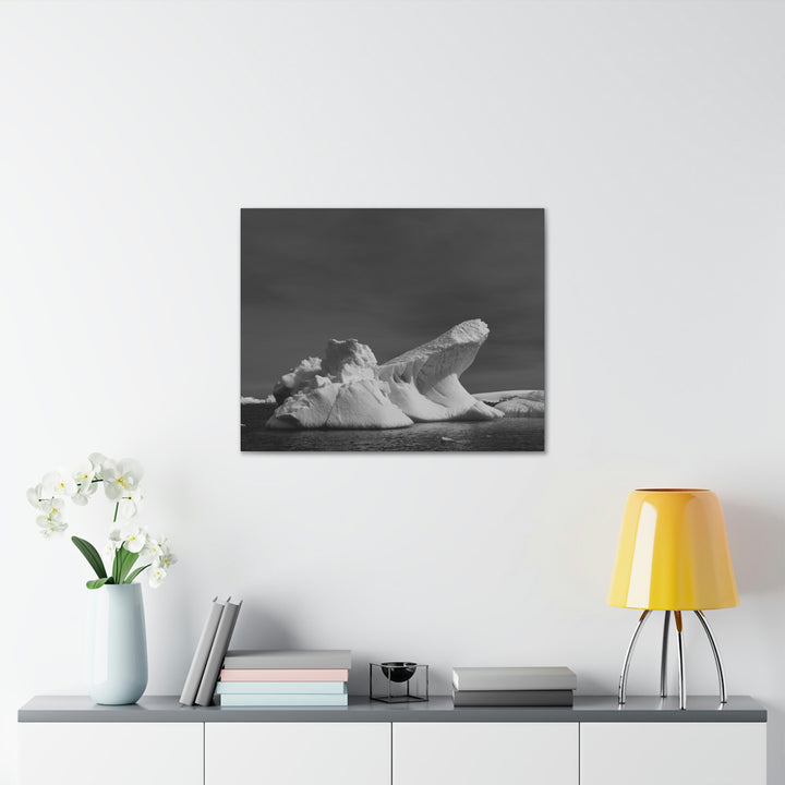 The Angles of an Iceberg in Black and White - Canvas