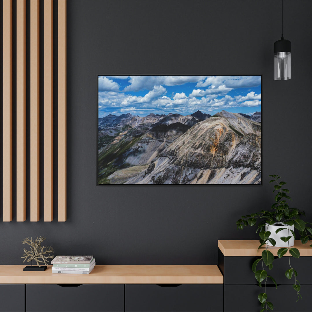 Imogene Pass From the Air - Canvas with Frame