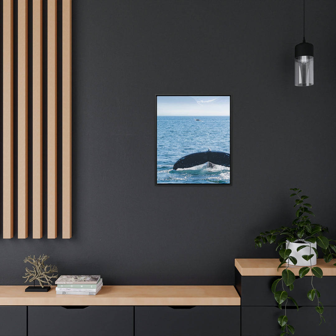 A Whale and A Mountain - Canvas with Frame