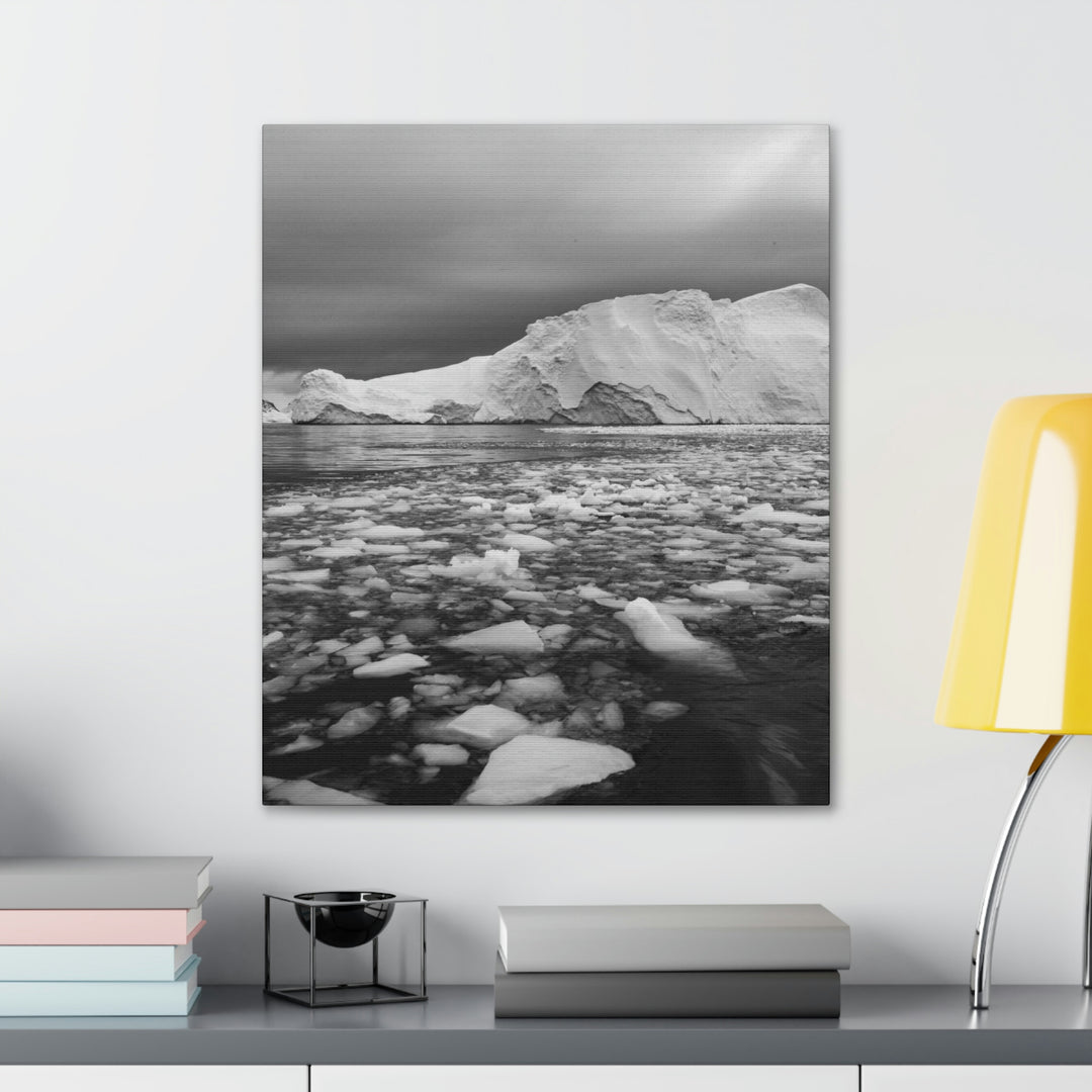 Lane of Ice In Black and White - Canvas