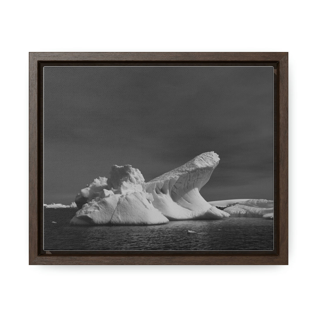 The Angles of an Iceberg in Black and White - Canvas with Frame