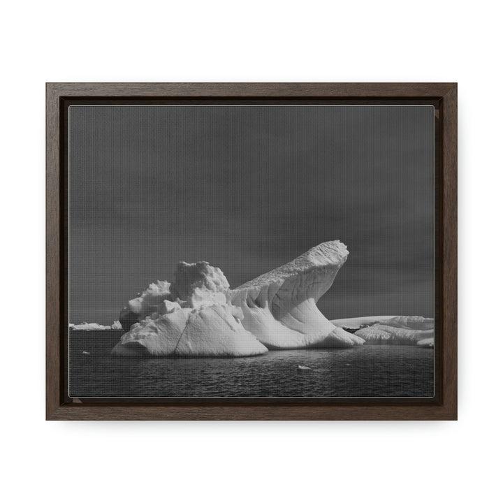 The Angles of an Iceberg in Black and White - Canvas with Frame