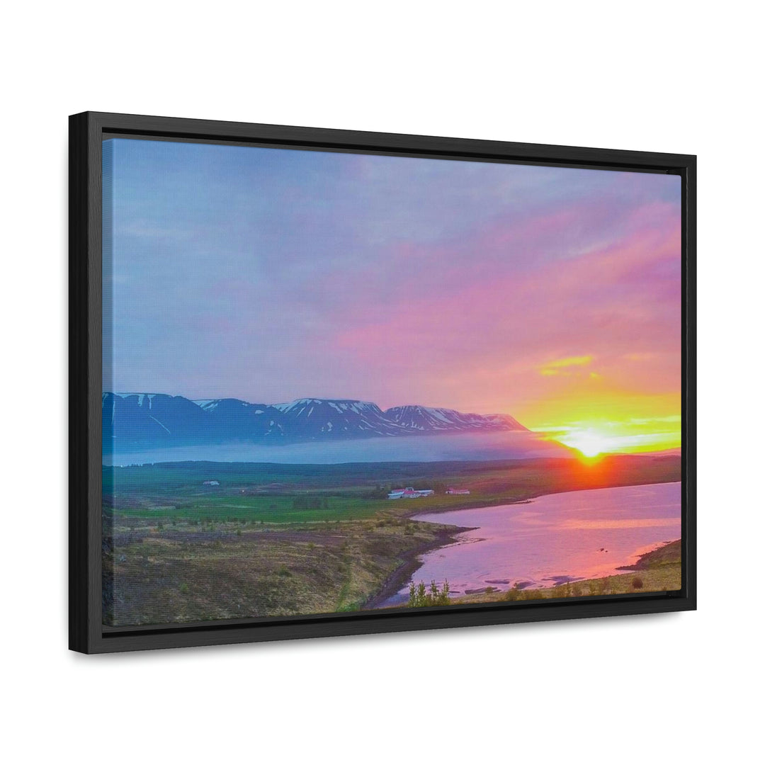 Sunset Over the Fjord Part 2 - Canvas with Frame