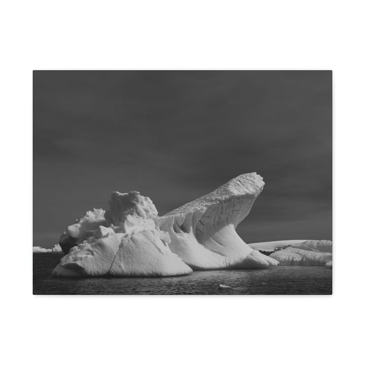 The Angles of an Iceberg in Black and White - Canvas