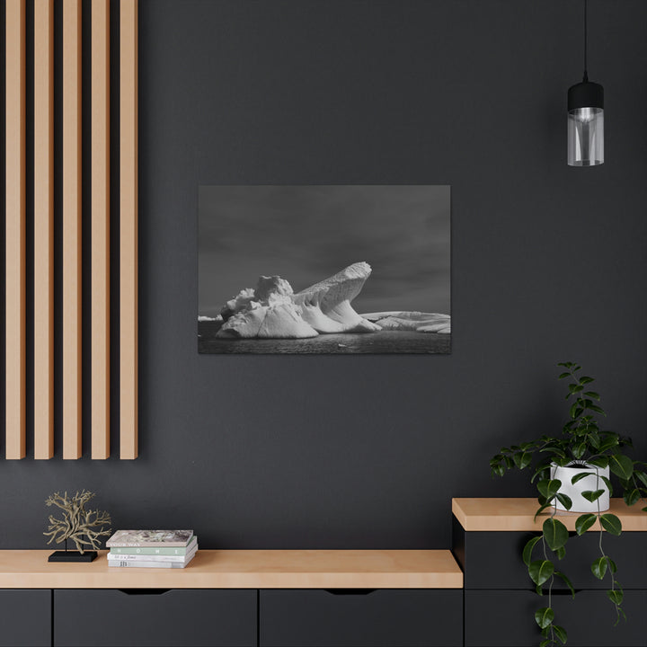 The Angles of an Iceberg in Black and White - Canvas