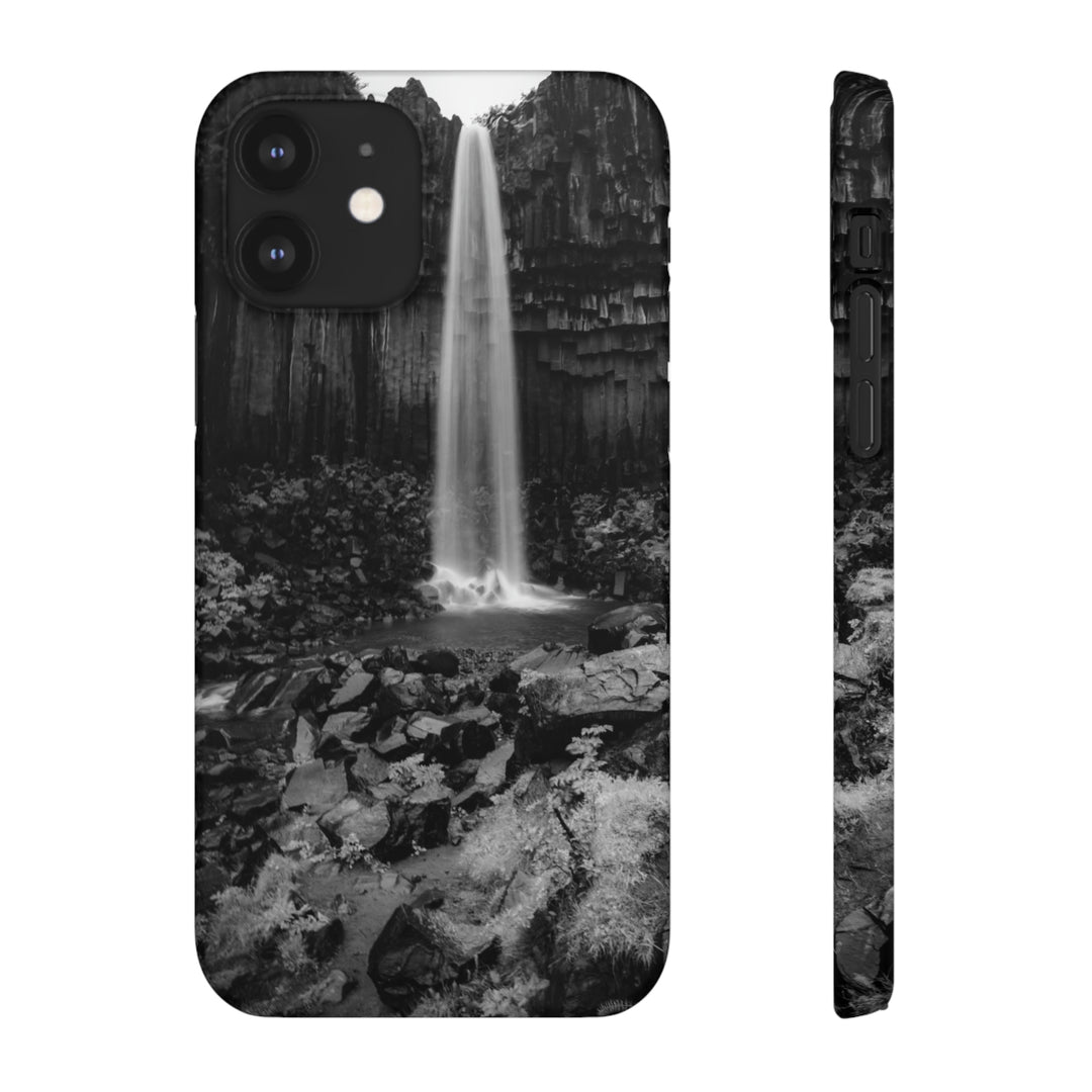 Svartifoss in Black and White - Phone Case