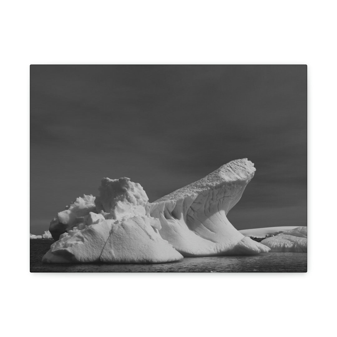 The Angles of an Iceberg in Black and White - Canvas