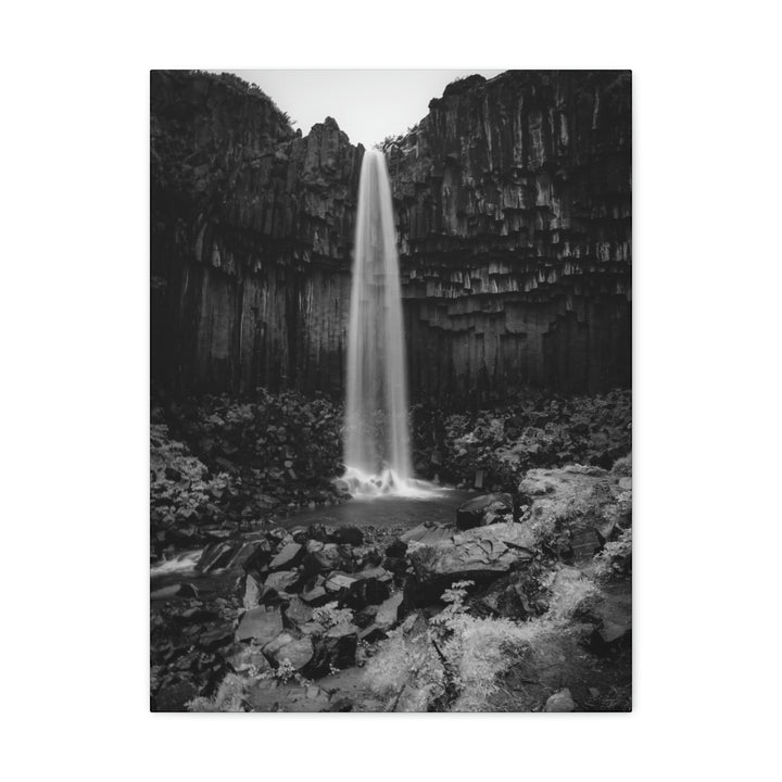 Svartifoss in Black and White - Canvas