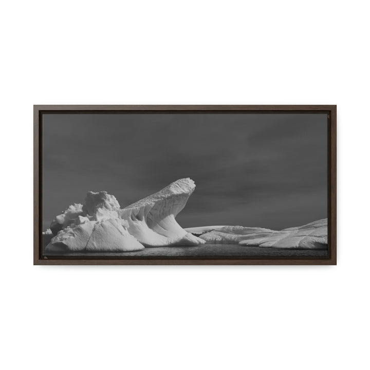 The Angles of an Iceberg in Black and White - Canvas with Frame