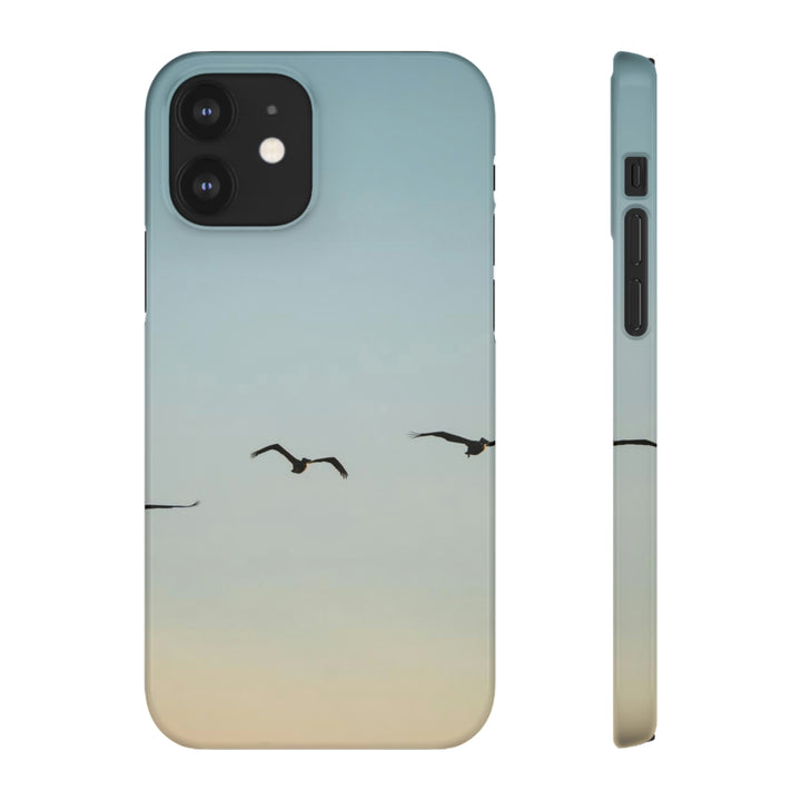 Brown Pelicans in Flight - Phone Case