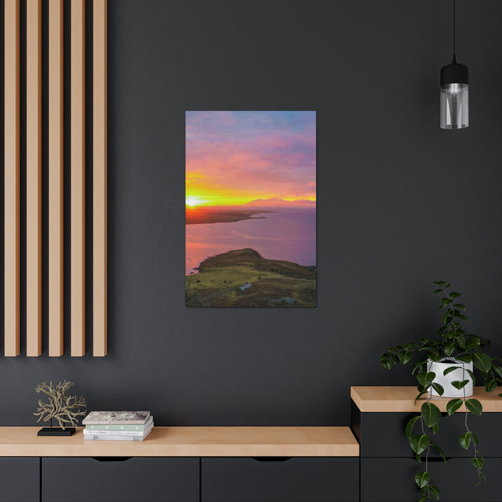 Sunset Over the Fjord Part 1 - Canvas