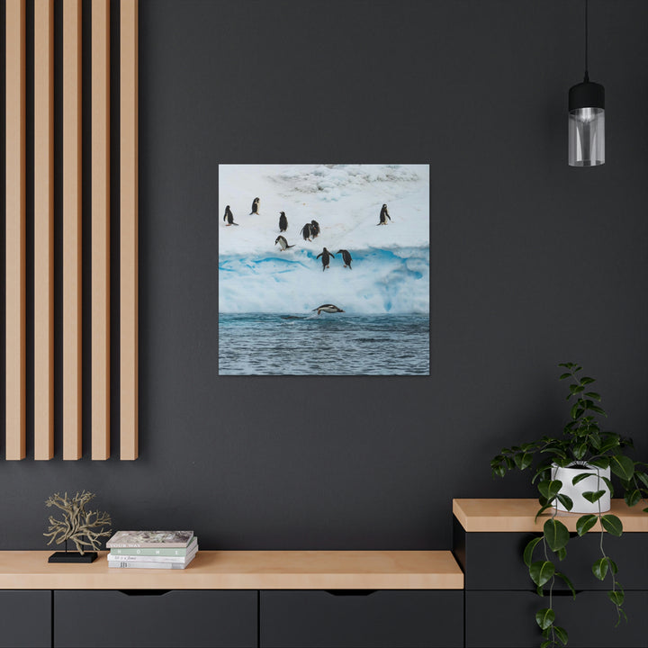 Porpoising Penguin - Canvas