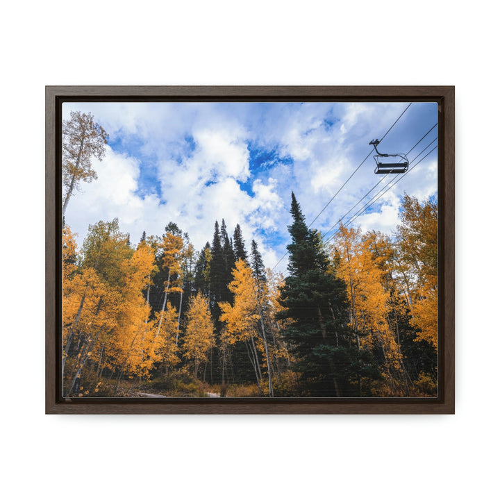 Chairlift in Suspension - Canvas with Frame