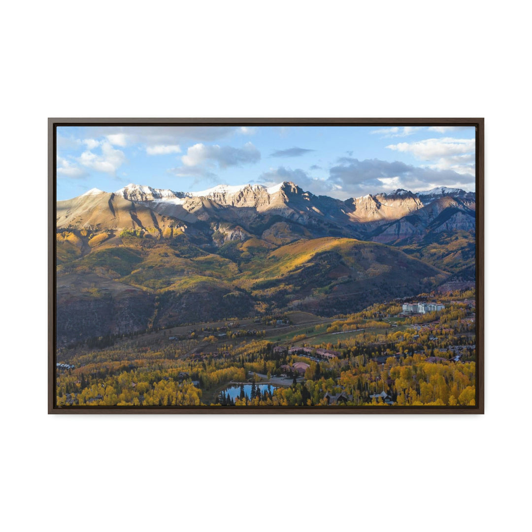 Glowing Mountainside - Canvas with Frame