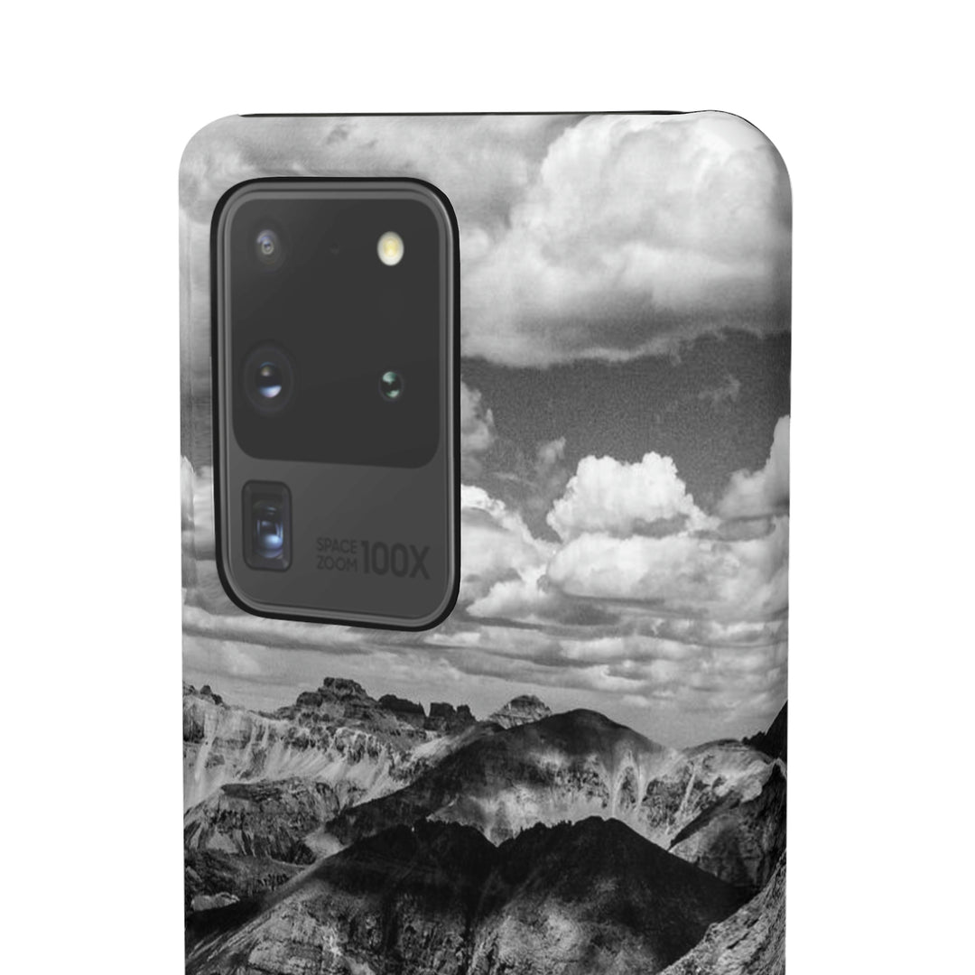 Imogene Pass From the Air in Black and White - Phone Case