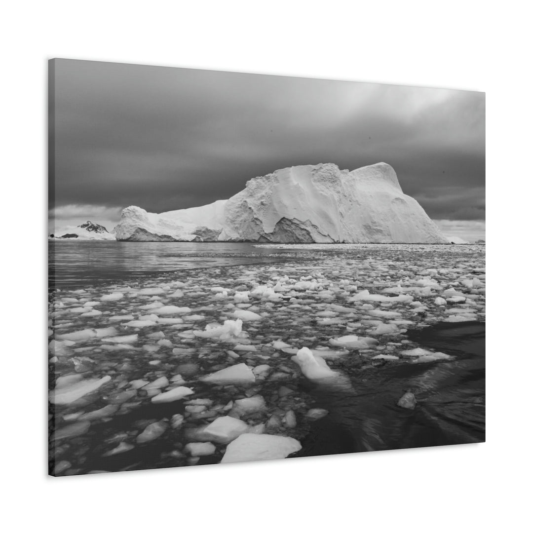 Lane of Ice In Black and White - Canvas