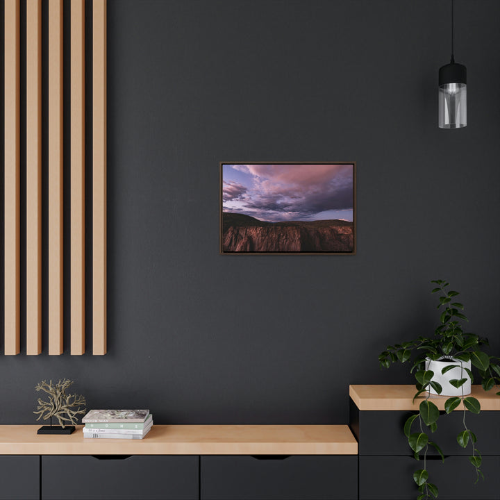 Painted Wall at Sunset Part 3 - Canvas with Frame