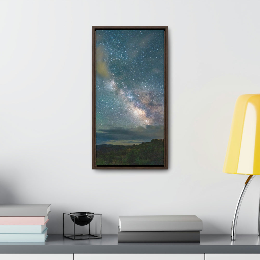 Milky Way Through the Clouds Part 1 - Canvas with Frame