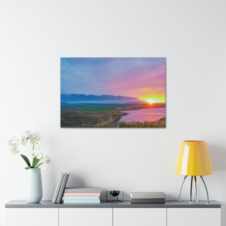 Sunset Over the Fjord Part 2 - Canvas