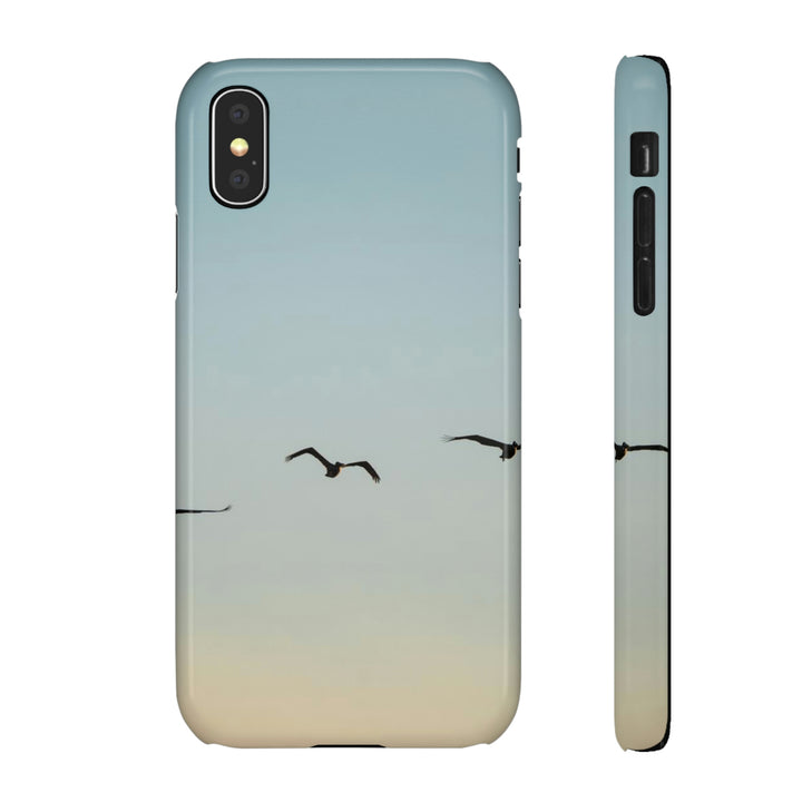 Brown Pelicans in Flight - Phone Case