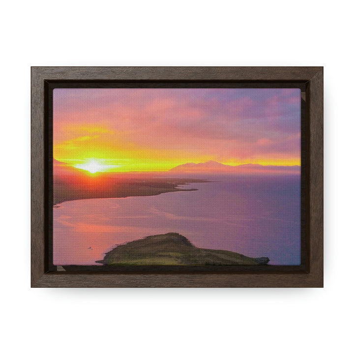 Sunset Over the Fjord Part 1 - Canvas with Frame