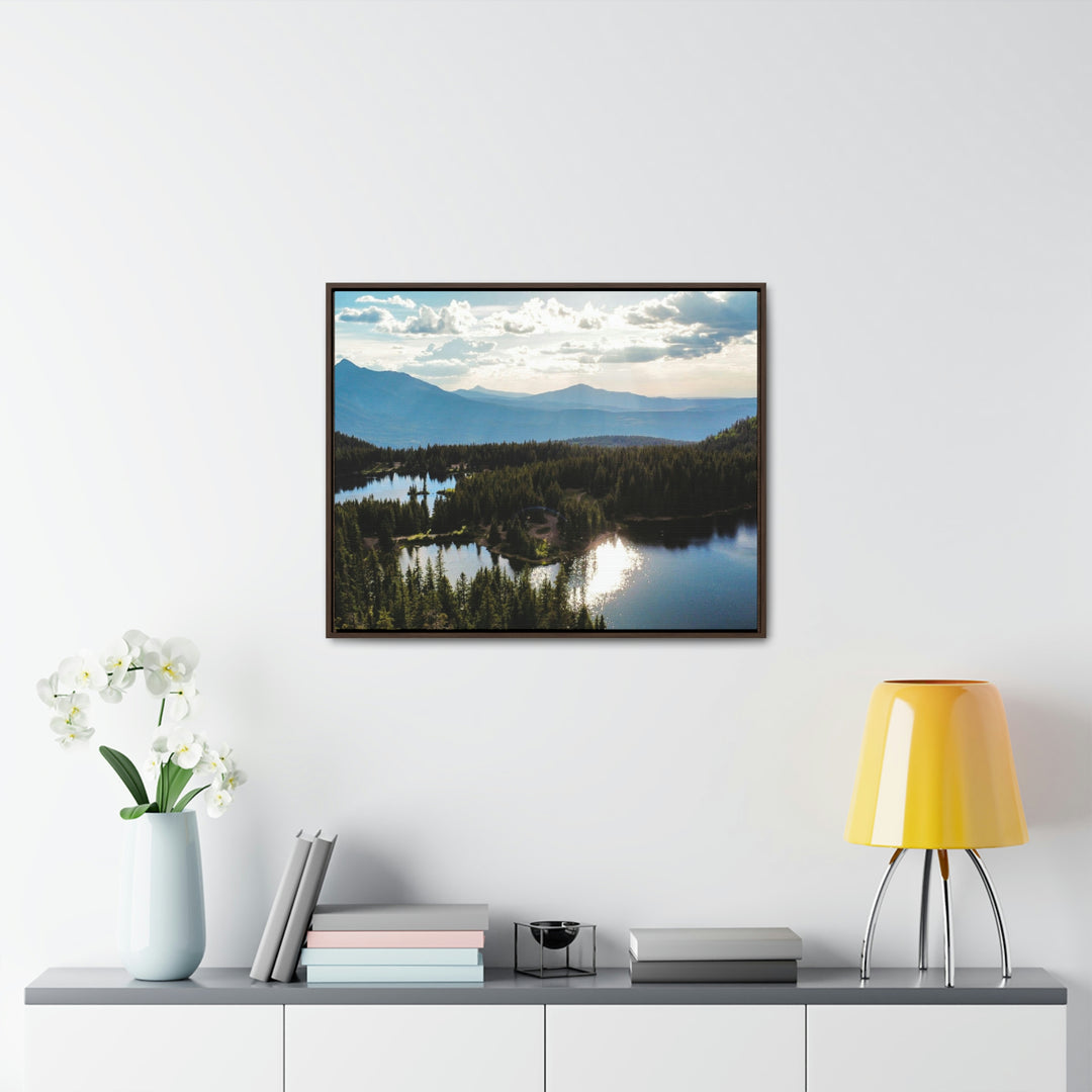 Cool Mountain Lakes - Canvas with Frame