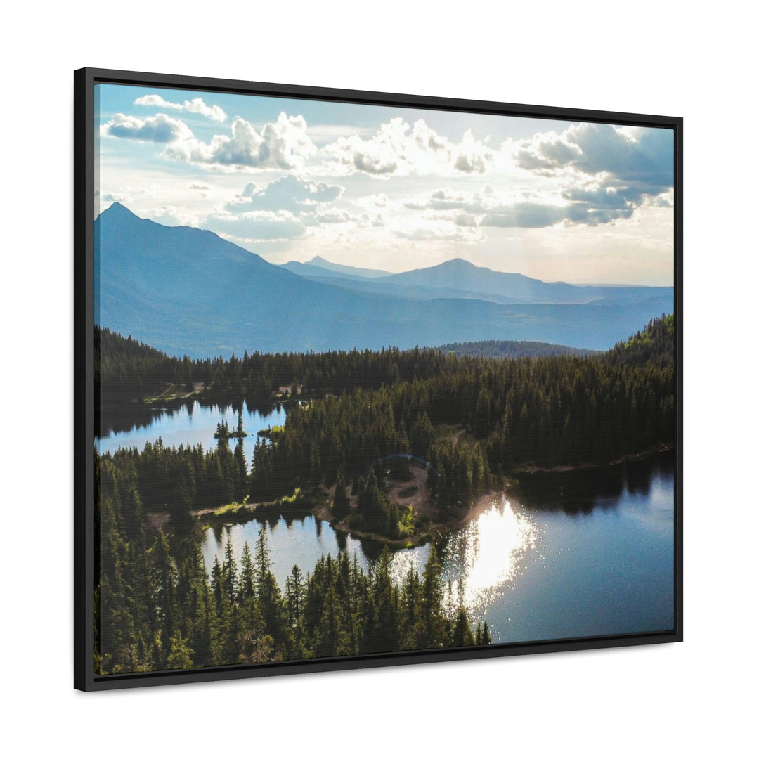 Cool Mountain Lakes - Canvas with Frame