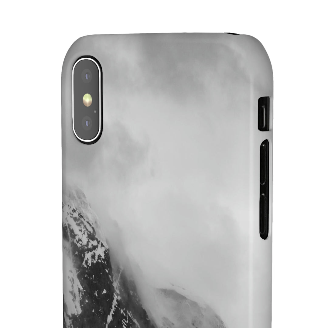 The Mist Descends in Black and White - Phone Case