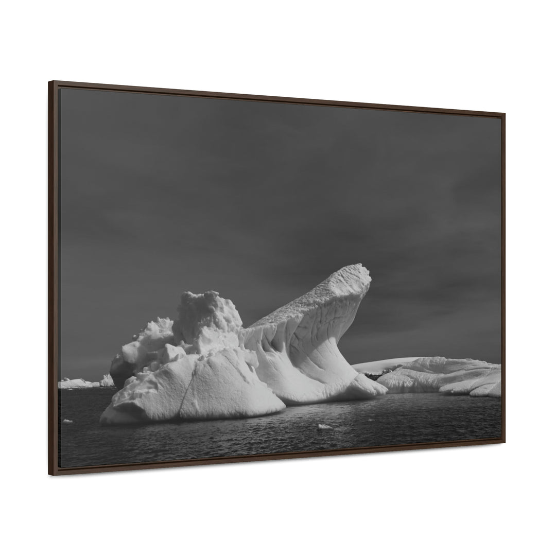 The Angles of an Iceberg in Black and White - Canvas with Frame