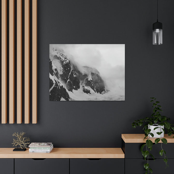 The Mist Descends in Black and White - Canvas