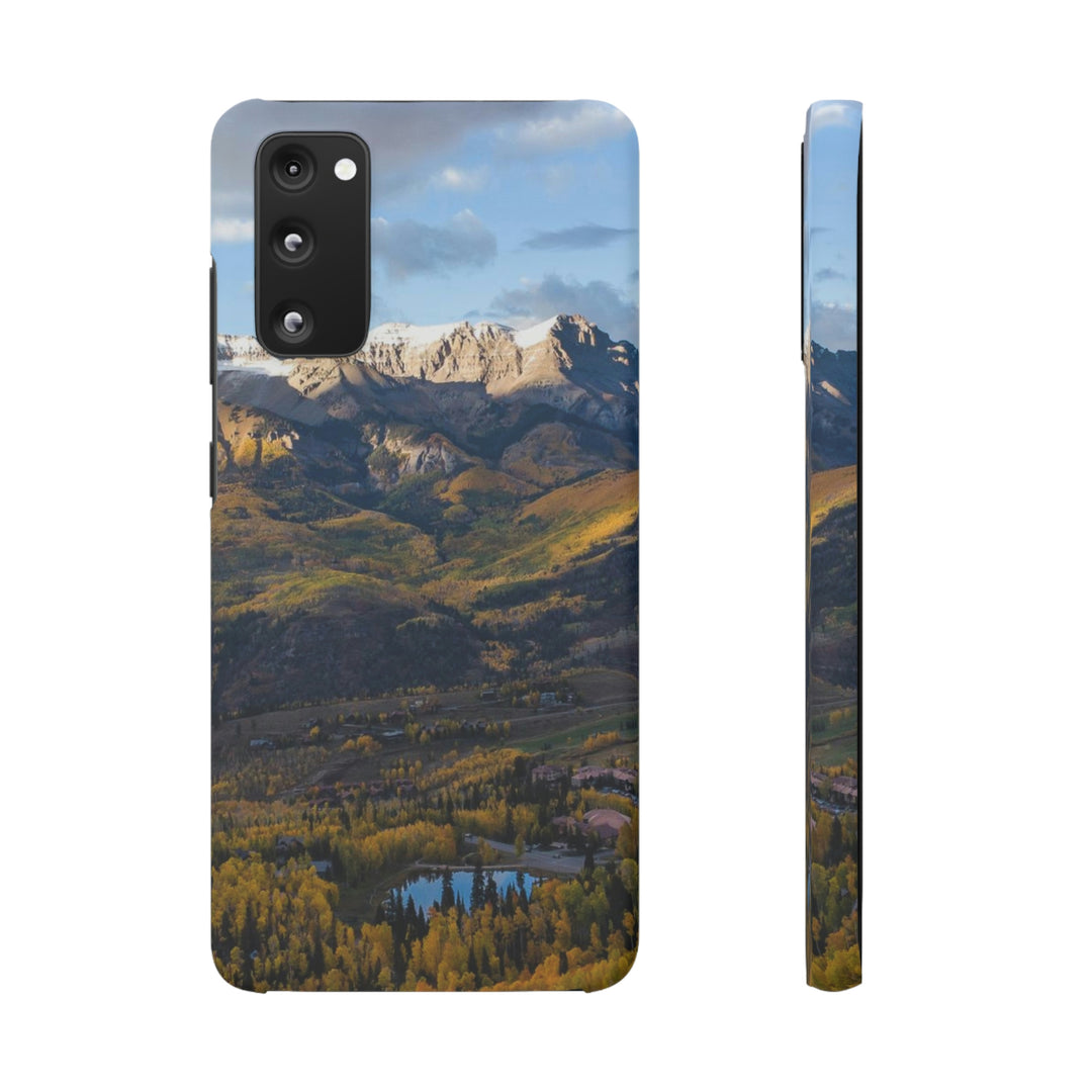 Glowing Mountainside - Phone Case