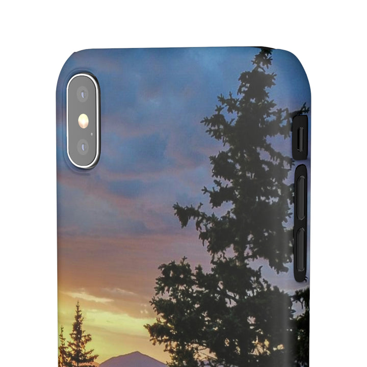 Rainy Sunset Through the Trees - Phone Case