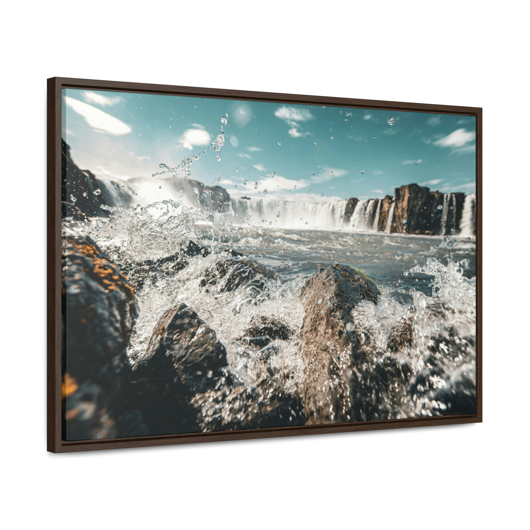 Goðafoss Splash - Canvas with Frame