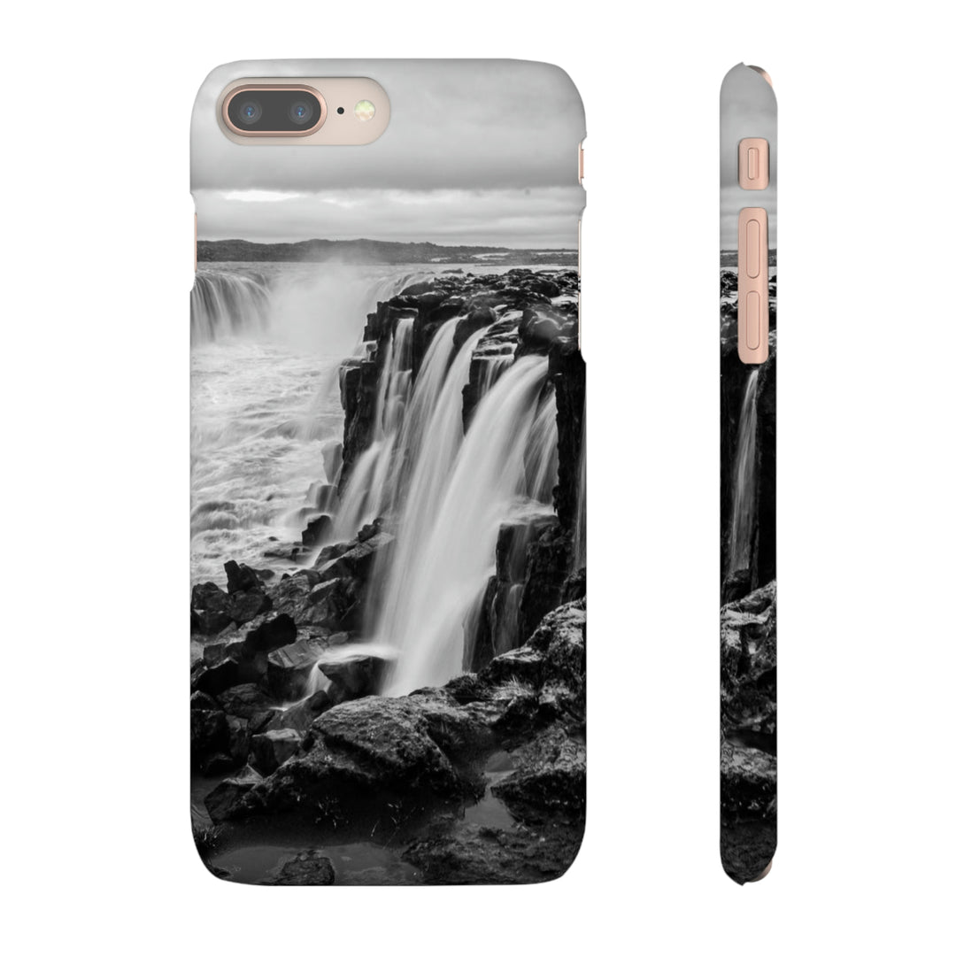 Selfoss in Black and White - Phone Case