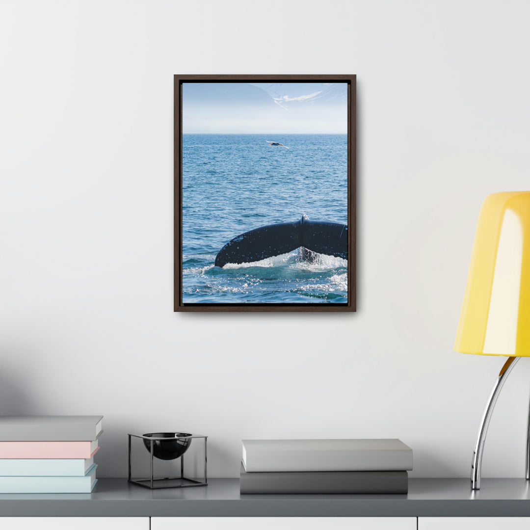 A Whale and A Mountain - Canvas with Frame