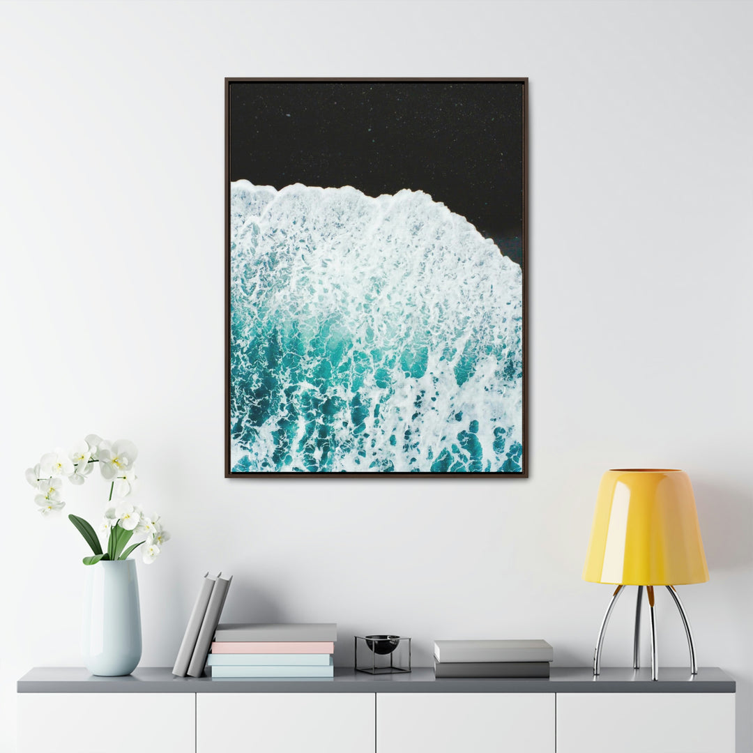 A Wave on Volcanic Sand - Canvas with Frame