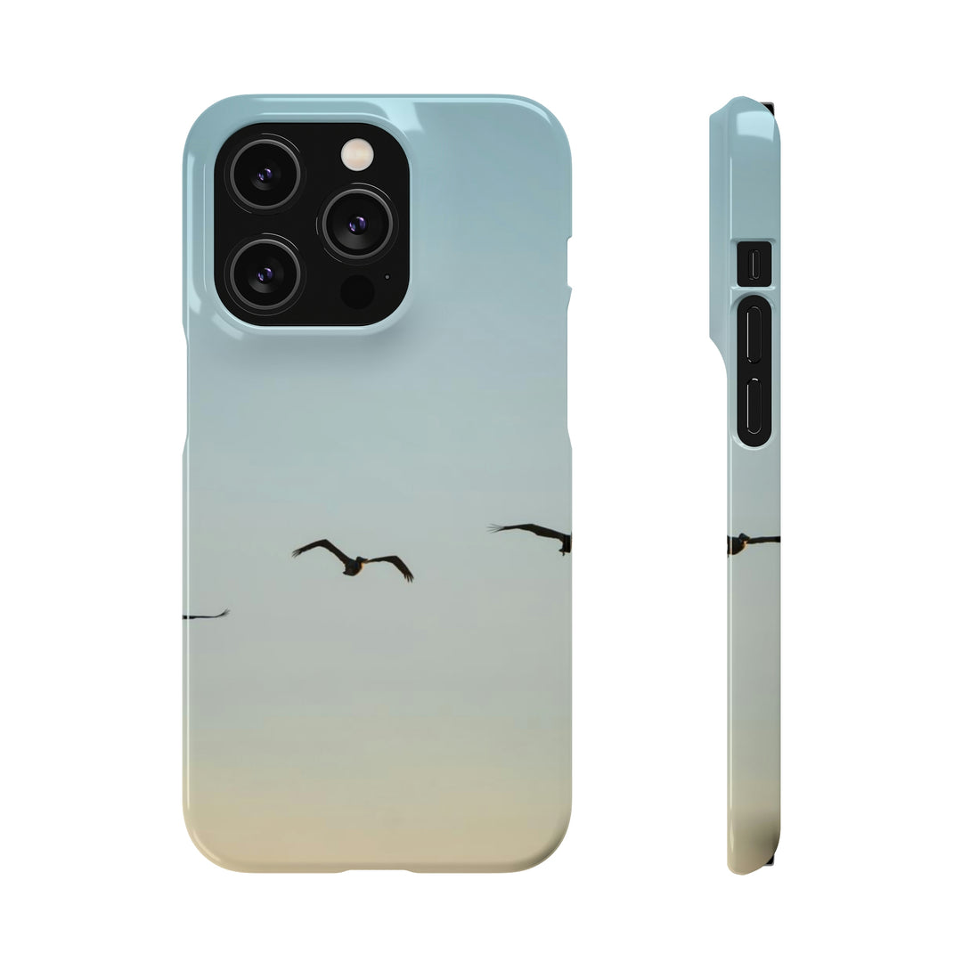 Brown Pelicans in Flight - Phone Case