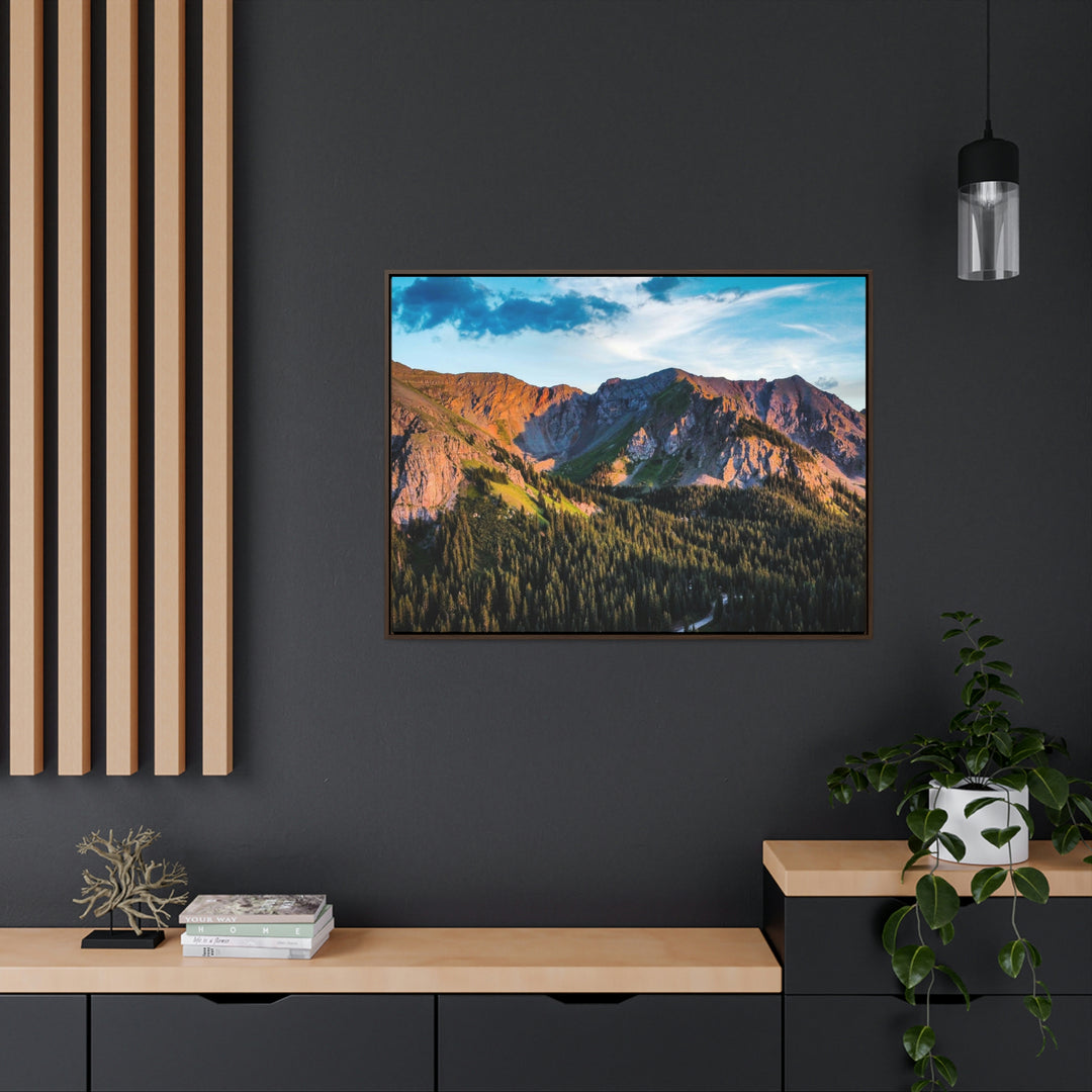 Fading Mountain Light - Canvas with Frame