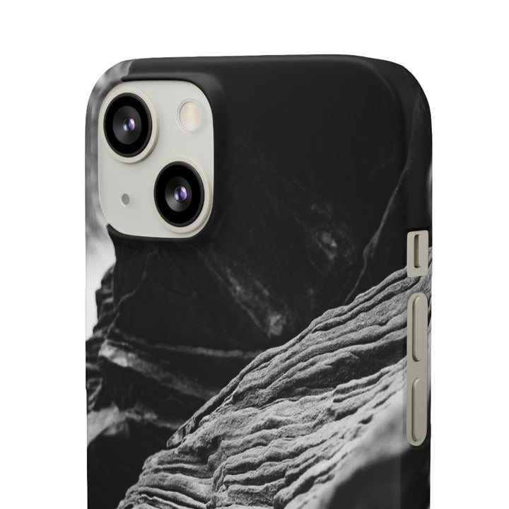 Layers of Rock in Black and White - Phone Case