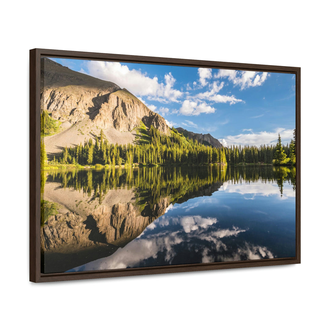 Mountain Scene Reflected - Canvas with Frame