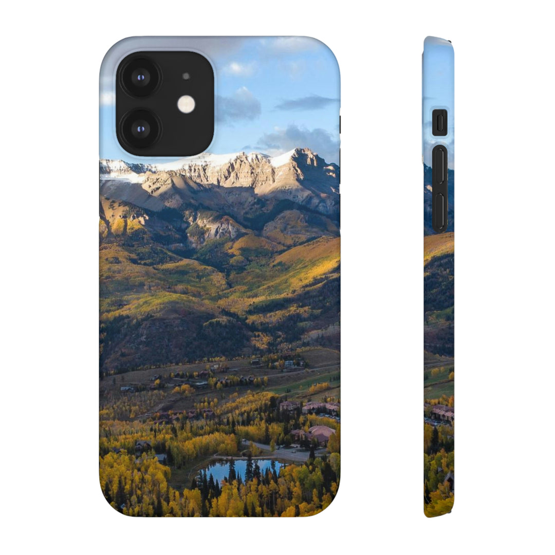 Glowing Mountainside - Phone Case